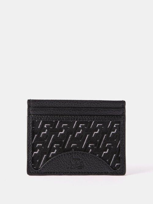 Paros - Wallet - Grained calf leather and spikes - Black