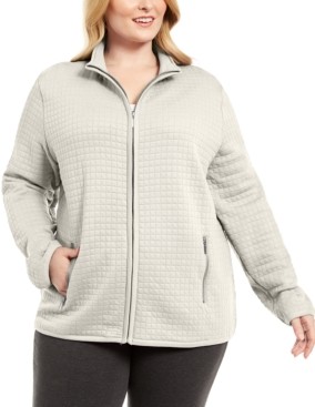 karen scott fleece jacket plus size