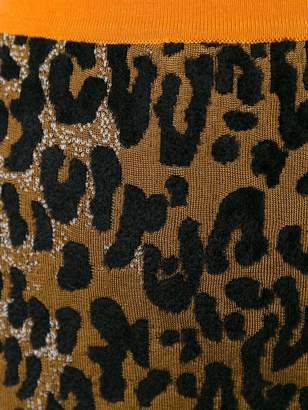 Stella McCartney cheetah print jacquard skirt