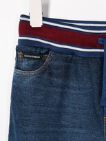 Thumbnail for your product : Dolce & Gabbana Children Washed Denim Cargo Pants