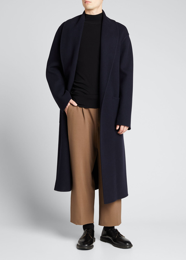 Loewe Men's Belted Wool-Cashmere Overcoat - ShopStyle Raincoats 