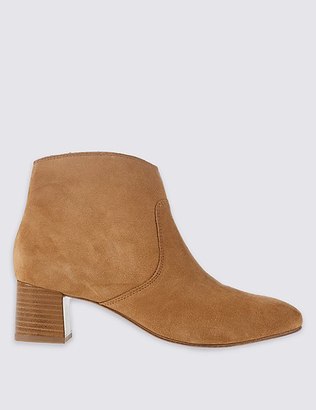 Marks and Spencer Leather Block Ankle Boots with Insolia®