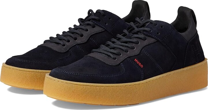 HUGO BOSS Evan Suede Leather Sneakers (Dark Blue) Men's Shoes - ShopStyle