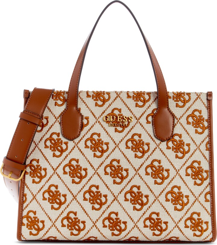  GUESS Vikky Large Tote, Brown : Clothing, Shoes & Jewelry