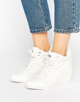 Thumbnail for your product : G Star G-Star New Labor White Denim Wedge Sneakers