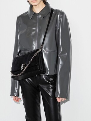 Givenchy Black Leather Small 4G Soft Shoulder Bag