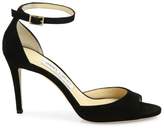 Thumbnail for your product : Jimmy Choo Annie Suede d'Orsay Ankle-Strap Sandals