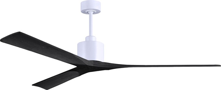 Matthews Fan Company 72" Matthews Nan XL White and Black Large Outdoor Ceiling Fan