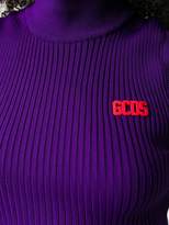 Thumbnail for your product : GCDS ribbed knit logo top