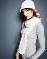 Thumbnail for your product : Portolano Mixed-Knit Wool-Blend Scarf, White