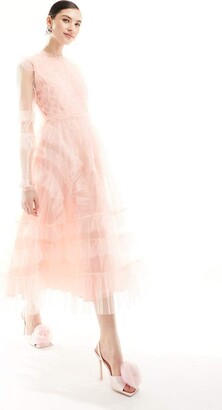 Sister Jane Dream Treasure tulle midi dress in ballerina pink  