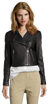 Andrew Marc black leather 'Caitlyn' asymmetrical motorcycle jacket