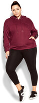 Thumbnail for your product : City Chic Active Hoodie - dark cherry