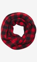 Thumbnail for your product : Express Windowpane Wool Blend Infinity Scarf - Red