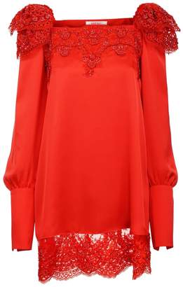 Red Bohemian Dress With Extra Long Sleeves