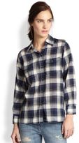 Thumbnail for your product : Current/Elliott The Perfect Plaid Cotton Shirt