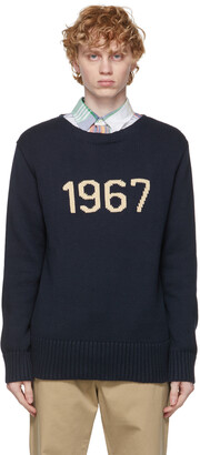 Polo Ralph Lauren Navy & Off-White '1967' Sweater - ShopStyle