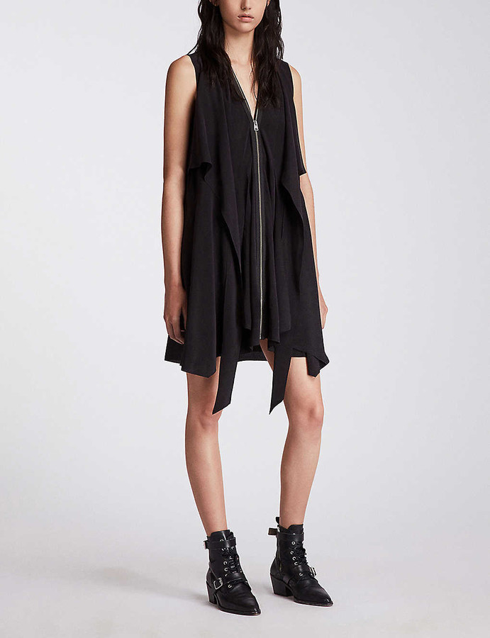 allsaints jayda silk dress