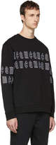 Thumbnail for your product : McQ Black Gothic Repeat Logo Clean Sweatshirt