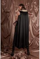 Thumbnail for your product : Adelina Rusu Black Hammered Silk Satin Dress