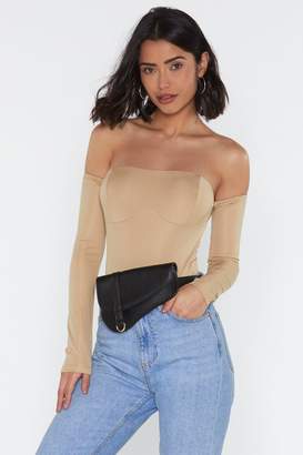 Nasty Gal In All Bareness Off-the-Shoulder Cupped Bodysuit