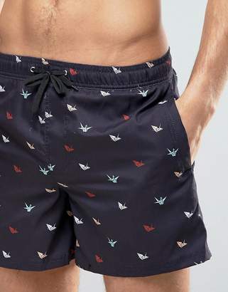 D-Struct D Struct Swim Shorts With Mini Origami Print