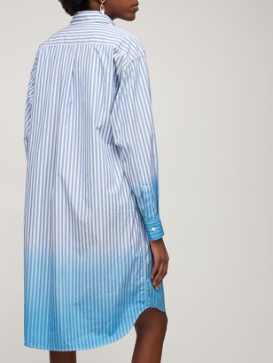 Marni Dip Dyed Striped Cotton Shirt Dress