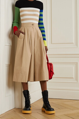 MONCLER GENIUS + 1 Jw Anderson Pleated Cotton-twill Culottes