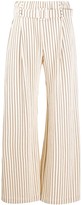 Thumbnail for your product : Erika Cavallini Striped Wide-Leg Trousers