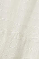 Thumbnail for your product : Jonathan Simkhai Lace-paneled Embroidered Silk-georgette Maxi Dress - White