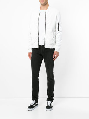 RtA contrast zip bomber jacket