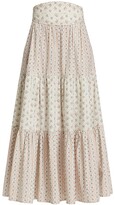 Thumbnail for your product : ANNA MASON Tati Tiered Floral Midi-Skirt