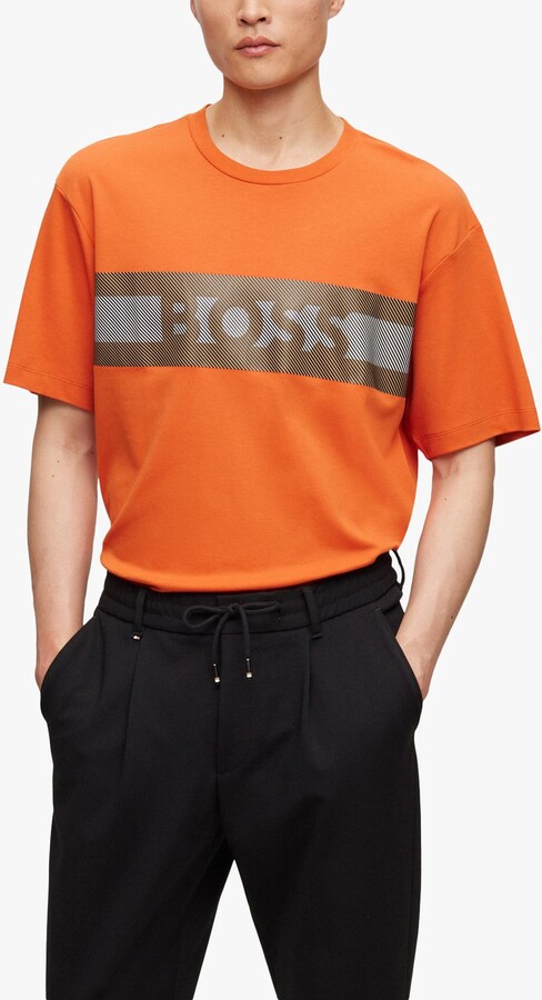 HUGO BOSS Men's Orange T-shirts | ShopStyle UK