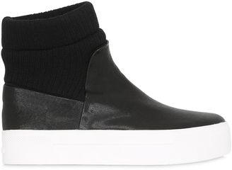 DKNY 40mm Beverly Nappa Leather Sneakers