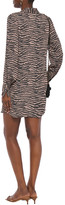 Thumbnail for your product : Joie Talma Zebra-print Crepe De Chine Mini Shirt Dress