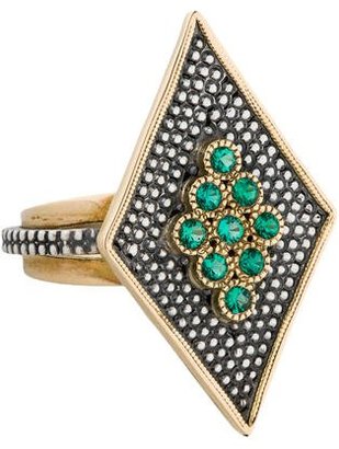 Moritz Glik Two-Tone Emerald Ring