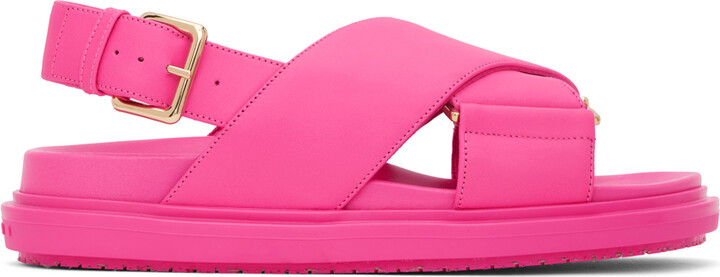 Marni Pink Fussbett Sandals - ShopStyle