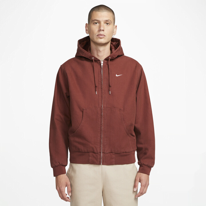 Nike Men's Life Padded Hooded Jacket in Brown - ShopStyle