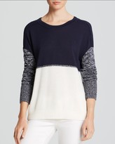 Thumbnail for your product : Aqua Sweater - Drop Shoulder Color Block Marled Sleeve
