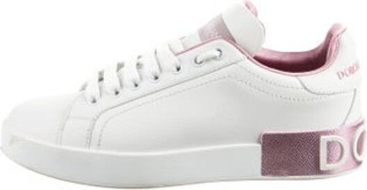 dolce & gabbana leather sneakers with scarf laces