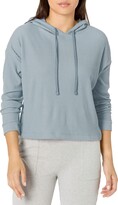Thumbnail for your product : Danskin Women's Rib Knit Crop Pullover Hoodie