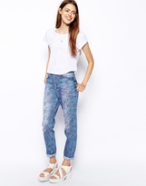 Thumbnail for your product : ASOS Farleigh High Waist Slim Mom Jeans in Floral Print