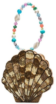 Rixo Sacha sequin-embellished shell bracelet bag