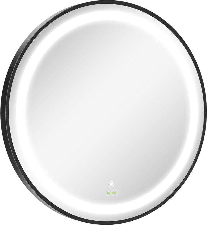 Kleankin LED Smart Bathroom Mirror Wall Mounted Round Vanity Mirror