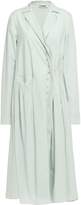 Thumbnail for your product : Jil Sander Paneled Cotton-poplin And Silk Crepe De Chine Midi Dress