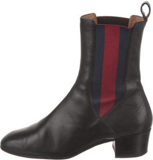 Gucci Leather Chelsea Boots - ShopStyle