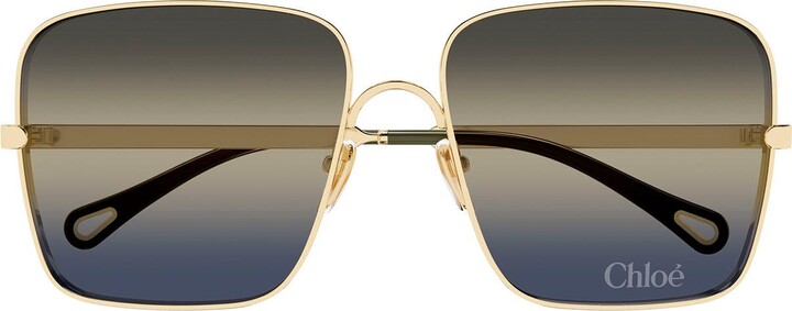 Chloé 61mm Gradient Square Sunglasses