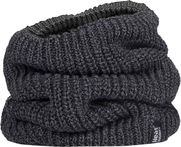 Heat Holders Mens Thick Winter Fleece Lined Chunky Knit Thermal Neck Warmer 