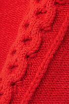 Thumbnail for your product : Bottega Veneta Cable-knit Wool And Cotton-blend Mini Skirt - Red