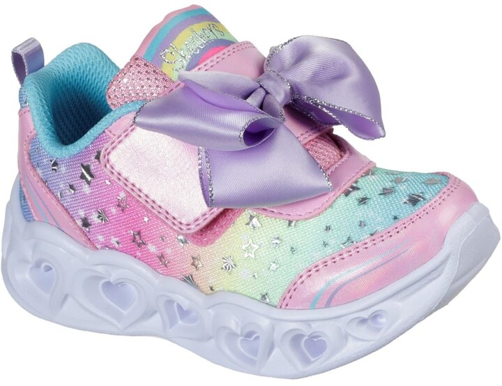 Skechers Girls Heart Lights Sneakers (Pink/Multicolored) - ShopStyle